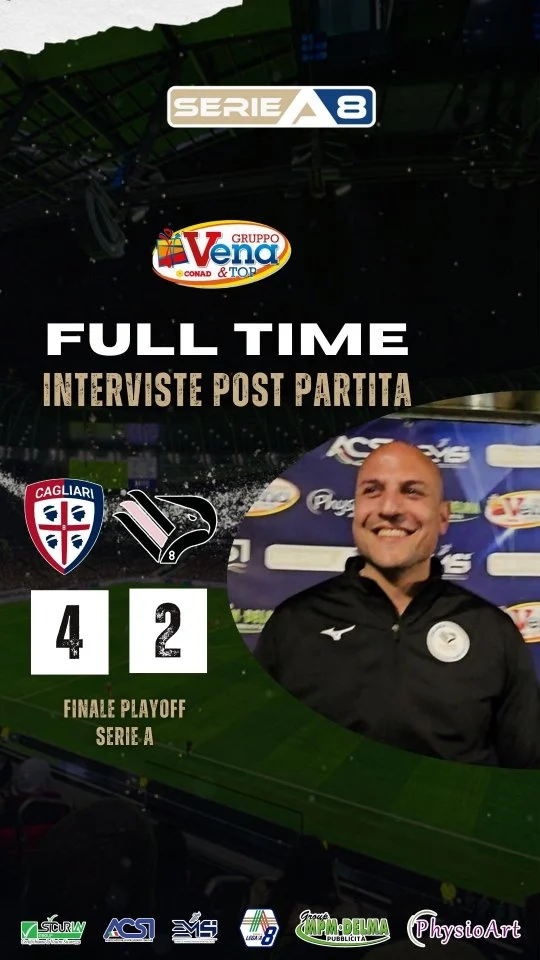 🎙 Le voci dei protagonisti al termine di #CagliariPalermo - Finale Playoff di #SerieA ⚽️  I rossoblù volano alla finalissima dove troveranno il Parma e si giocheranno un posto in Supercoppa. I rosanero ci riproveranno l'anno prossimo 👏🏼  🔴 LE INTERVISTE COMPLETE SONO DISPONIBILI SUL CANALE YOUTUBE 🔴 
.
.
.
#calcioa8 #calciotto #Calabria #Cosenza #football #calcio #soccer #Italia